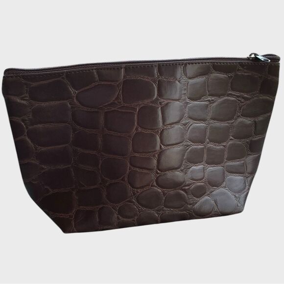 Estée Lauder Crock Embossed Cosmetic Makeup Travel Bag Pouch 3for20 - Picture 4 of 9